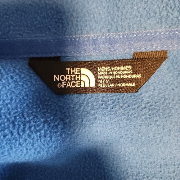 The North Face 1/2 Zip Fleece Pullover Blue Warm Lightweight Mens Medium - Picture 6 of 10